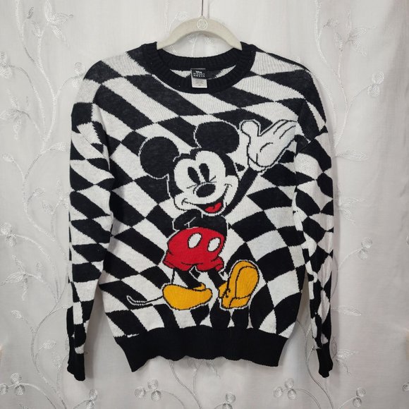 Disney's Mickey Mouse B&W Checkered Sweater. - Picture 4 of 5